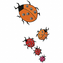 Lady Bugs Embroidery Design 7 Lady Bugs Embroidery Design 7